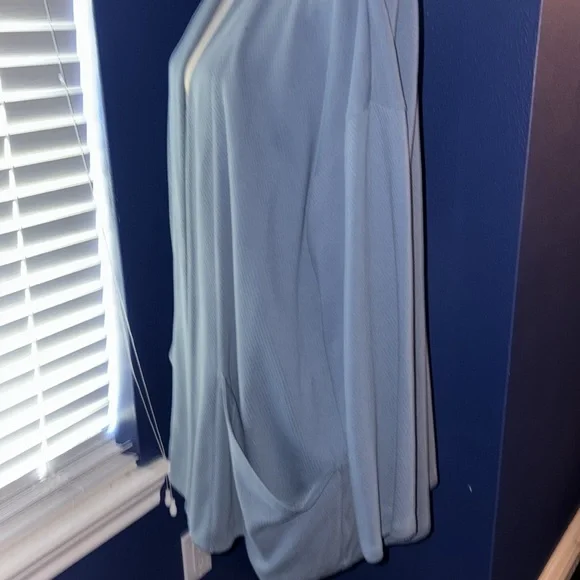 FINAL SALE Eileen Fisher Light Chambray Blue Waffle Blazer - Size XL - Picture 6 of 9